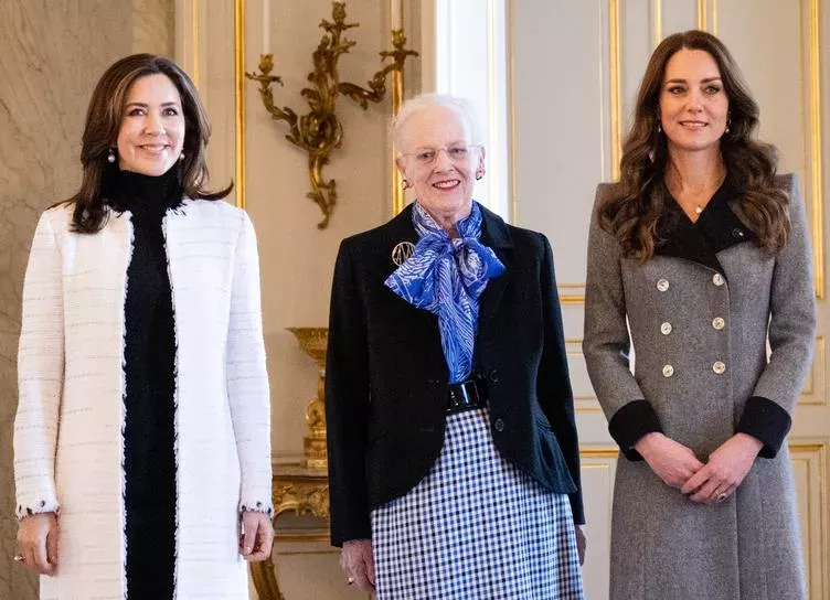 Кейт Миддлтон встретилась с королевой Дании Маргрете II и кронпринцессой Мэри