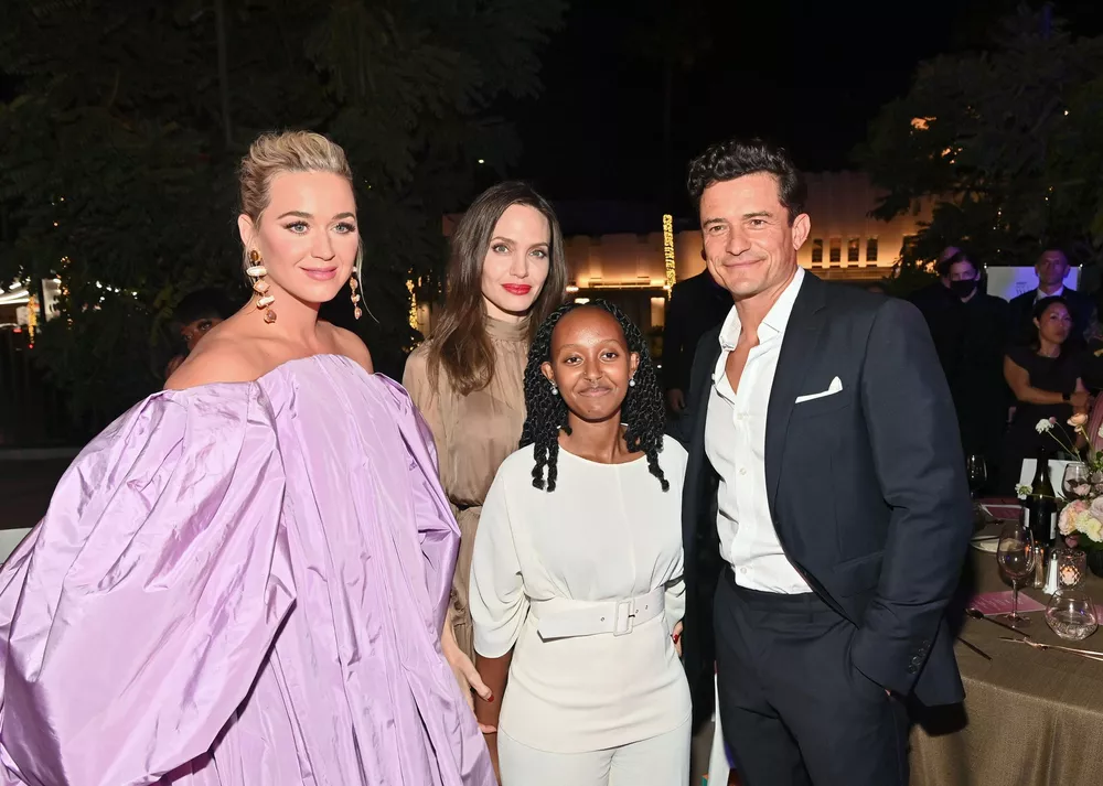 Кэти Перри, Анджелина Джоли с дочкой Захарой и Орландо Блум