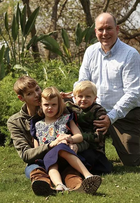 Князь и княгиня Монако с детьми, Южная Африка, август 2021 год