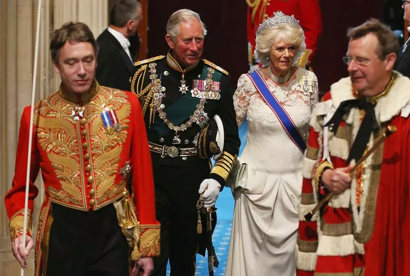 Принц Чарльз с супругой Камиллой Паркер-Боулз в парламенте Великобритании