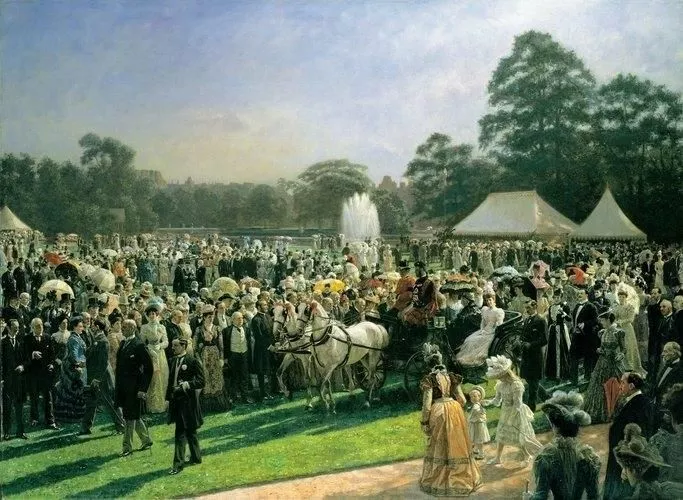 Картина Лауритца Туксена “Садовая вечеринка в Букингемском дворце, 28 июня 1897”
