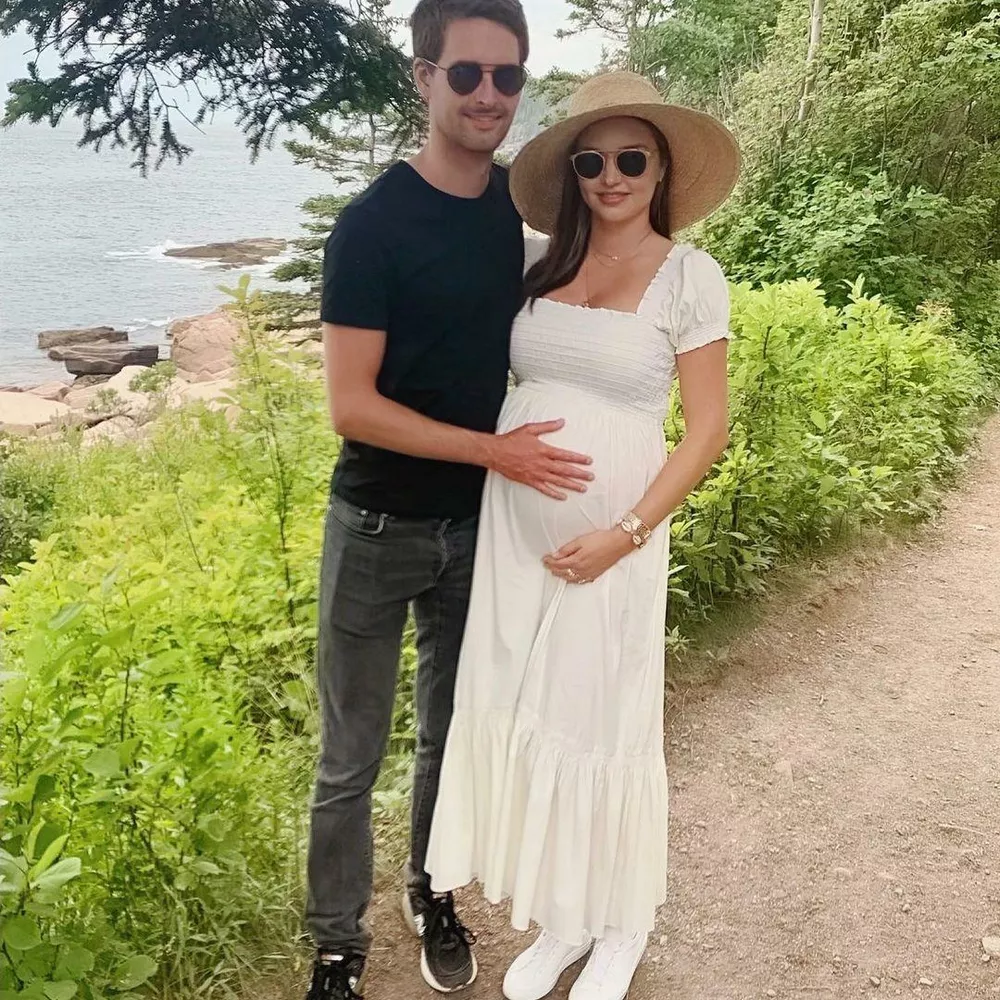 Эван Шпигель и Миранда Керр в ожидании своего второго сына, 2019 год
