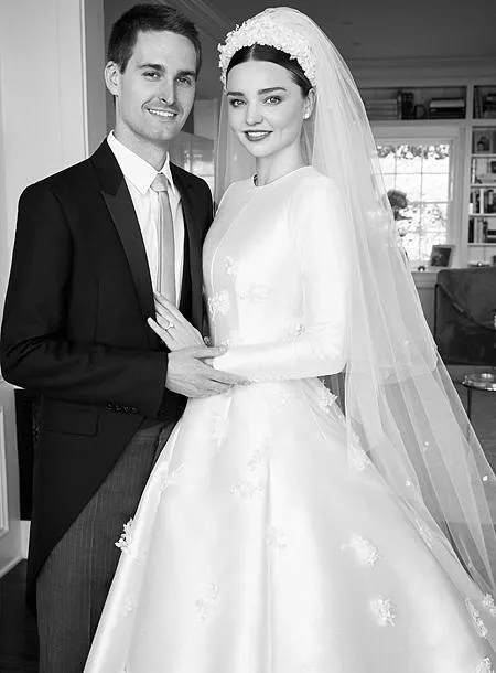 Эван Шпигель и Миранда Керр  в день своей свадьбы (Patrick Demarchelier/Vogue)