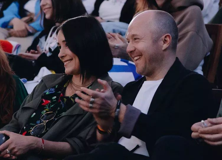 Ольга Сутулова и Евгений Стычкин, Никита Ефремов на показе финального эпизода Нулевого пациента