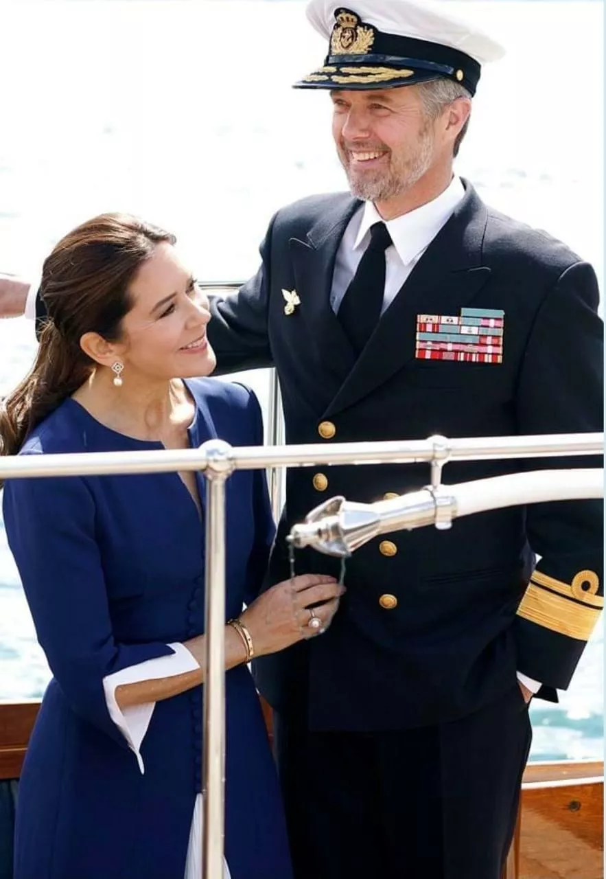 Кронпринц Фредерик и принцесса Мэри на праздновании 90-летия яхты