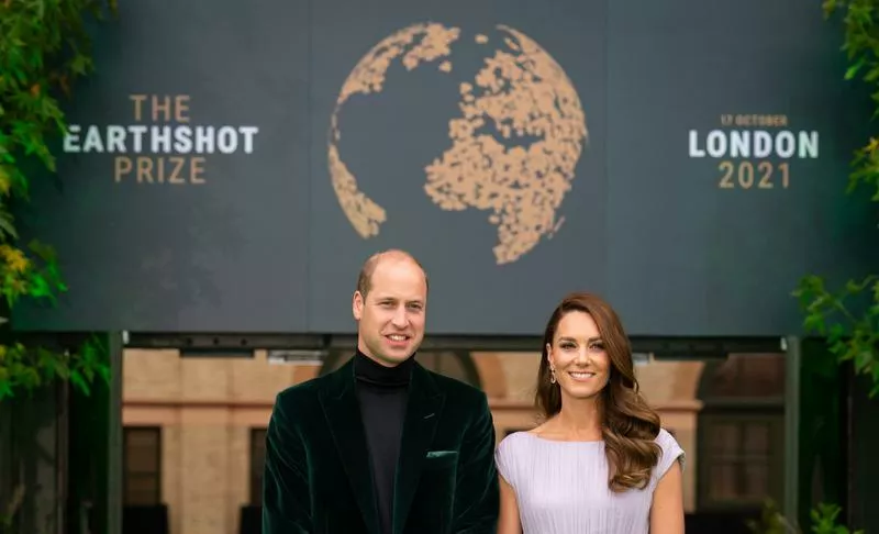 Герцог и герцогиня Кембриджские на вручении премии “The Earthshot prize” в 2021 году