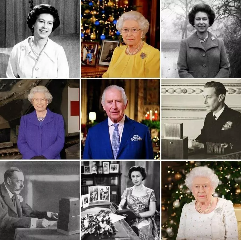 От Георга V до Карла III - британские монархи, выступавшие с рождественской речью по радио или телевидению