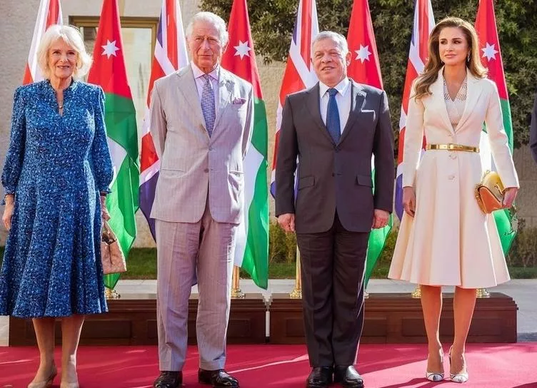 Принц Чарльз с супругой, герцогиней Камиллой Корнуольской, король и королева Иордании