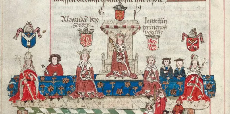 Король Эдуард и его приближенные на картине из коллекции британской королевской семьи
